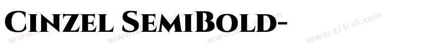 Cinzel SemiBold字体转换